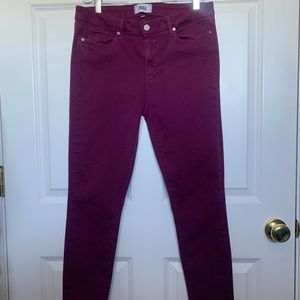 PAIGE Hoxton Ultra Skinny Jeans in Plum - S 32